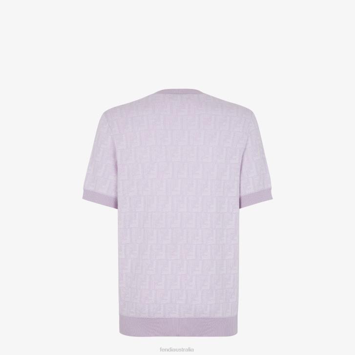 Men Apparel Fendi HP0B1952 Lilac Wool Sweater Purple