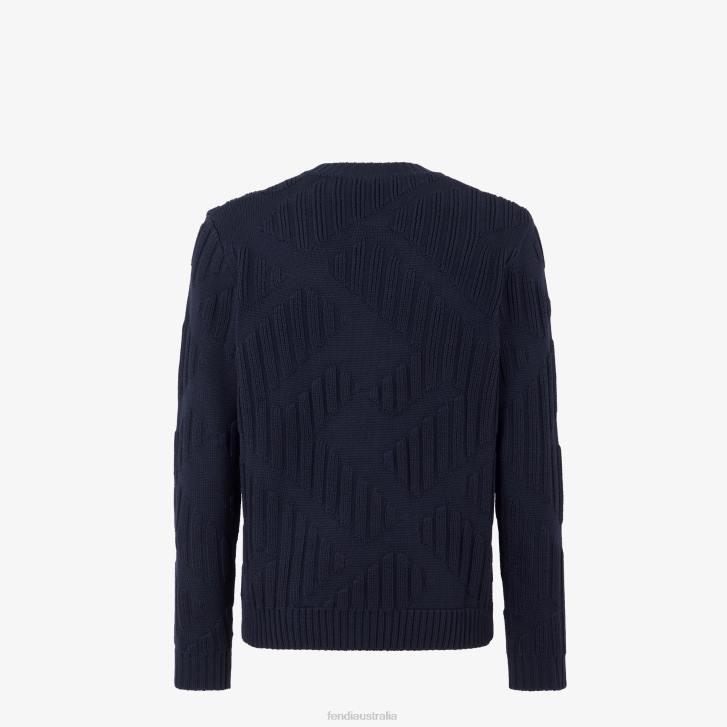 Men Apparel Fendi HP0B1976 Wool Sweater Blue