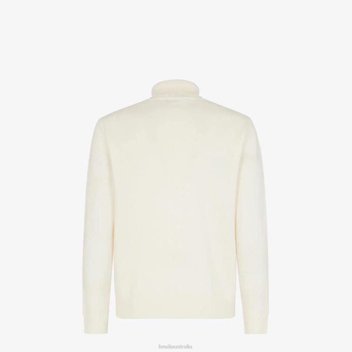 Men Apparel Fendi HP0B2093 Wool Turtleneck White