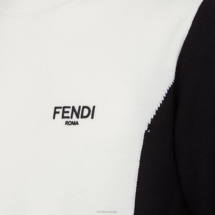 Men Apparel Fendi HP0B2107 Knit Sweater White