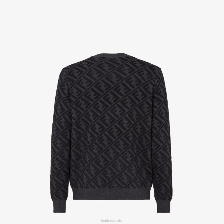 Men Apparel Fendi HP0B2113 Wool Pullover Black