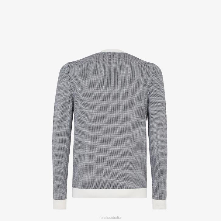 Men Apparel Fendi HP0B2163 Viscose Jumper Gray