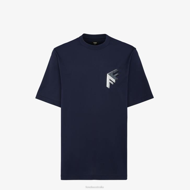 Men Apparel Fendi HP0B1906 Jersey T-Shirt Blue