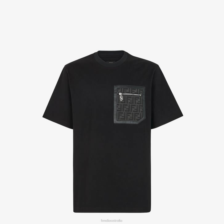 Men Apparel Fendi HP0B1907 Jersey T-Shirt Black