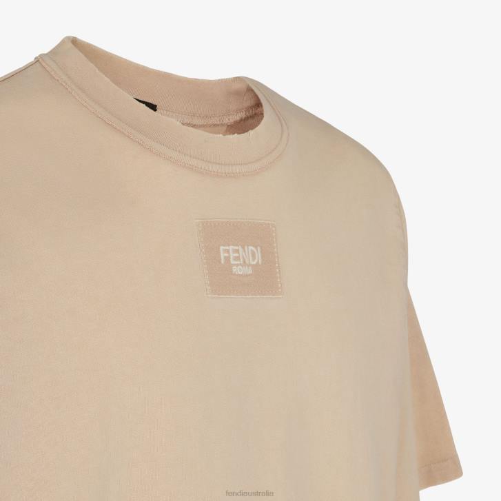 Men Apparel Fendi HP0B1930 Jersey T-Shirt Beige