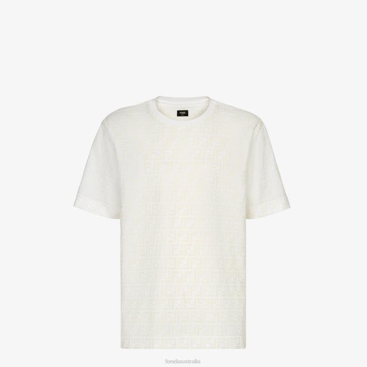 Men Apparel Fendi HP0B1938 T-Shirt In Pique White