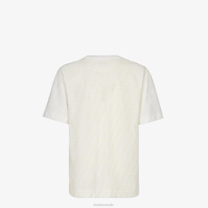 Men Apparel Fendi HP0B1938 T-Shirt In Pique White