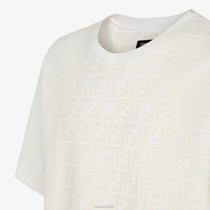 Men Apparel Fendi HP0B1938 T-Shirt In Pique White