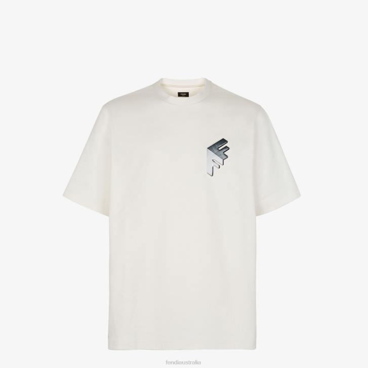 Men Apparel Fendi HP0B1956 Jersey T-Shirt White