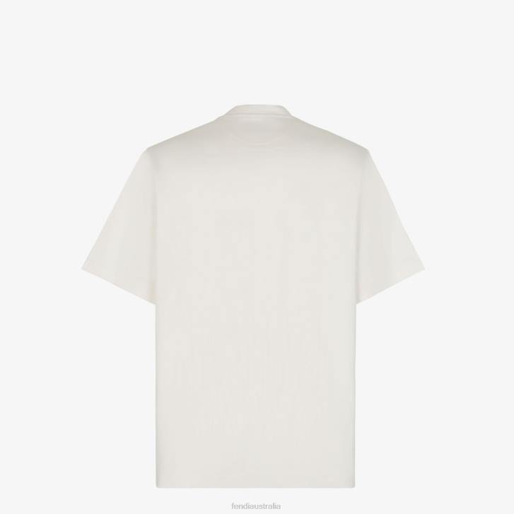 Men Apparel Fendi HP0B1956 Jersey T-Shirt White