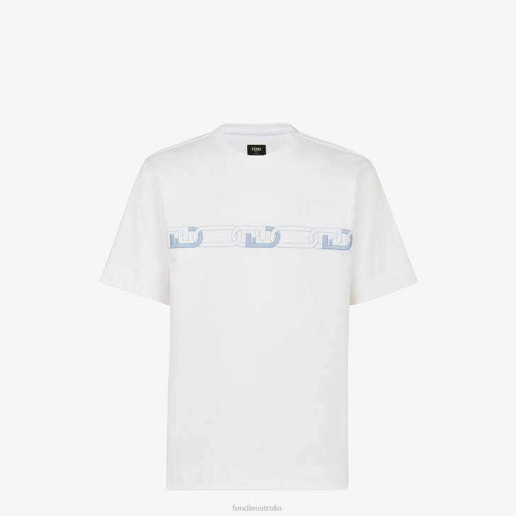 Men Apparel Fendi HP0B1962 Jersey T-Shirt White