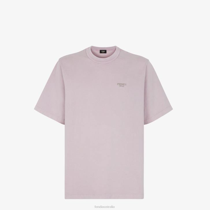 Men Apparel Fendi HP0B1963 Lilac Jersey T-Shirt Purple