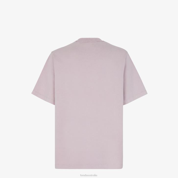 Men Apparel Fendi HP0B1963 Lilac Jersey T-Shirt Purple