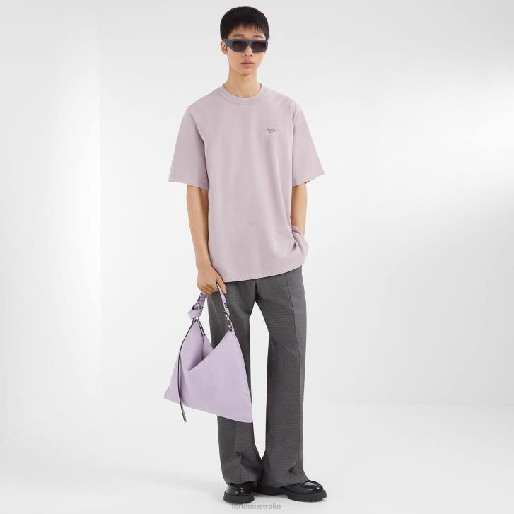 Men Apparel Fendi HP0B1963 Lilac Jersey T-Shirt Purple