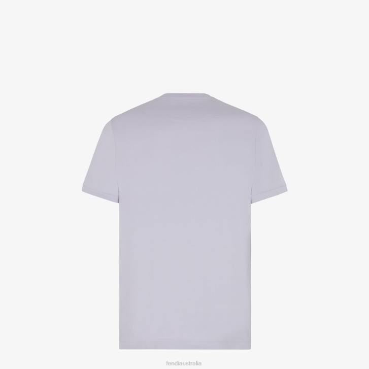 Men Apparel Fendi HP0B1967 Lilac Jersey T-Shirt Purple