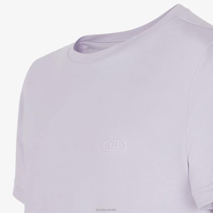 Men Apparel Fendi HP0B1967 Lilac Jersey T-Shirt Purple