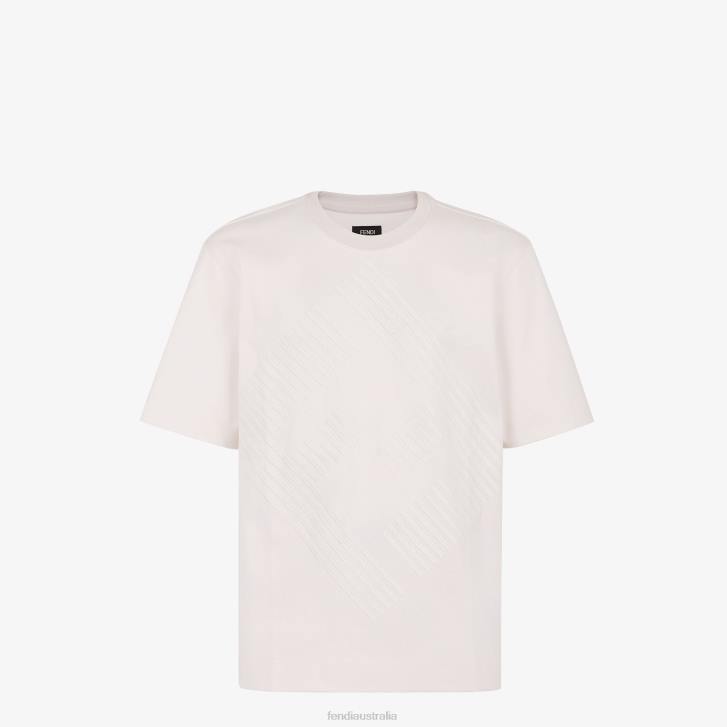 Men Apparel Fendi HP0B1977 Jersey T-Shirt White