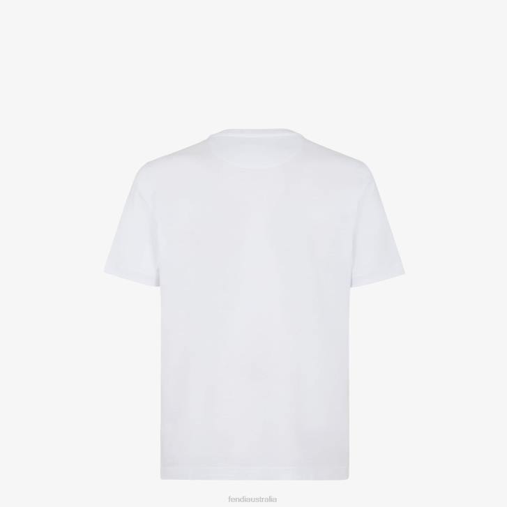 Men Apparel Fendi HP0B1982 Jersey T-Shirt White