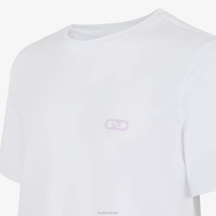 Men Apparel Fendi HP0B1982 Jersey T-Shirt White