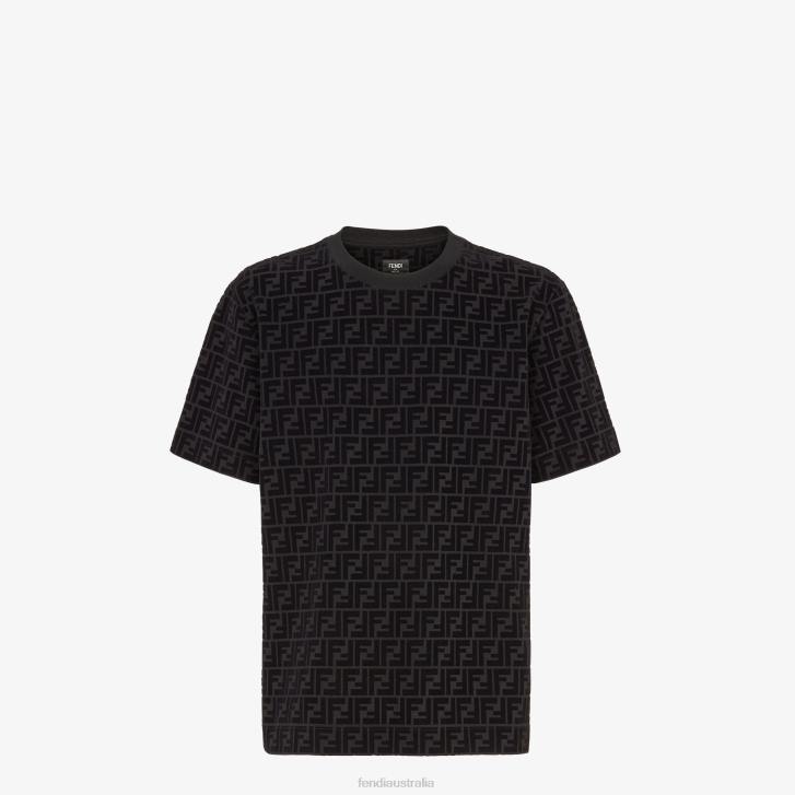 Men Apparel Fendi HP0B1988 T-Shirt In Pique Black