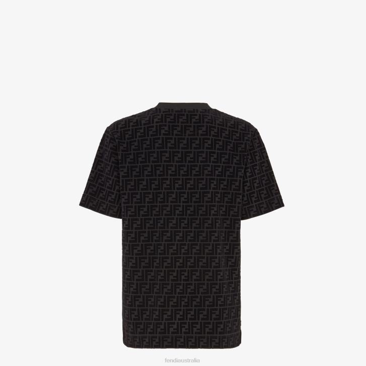 Men Apparel Fendi HP0B1988 T-Shirt In Pique Black