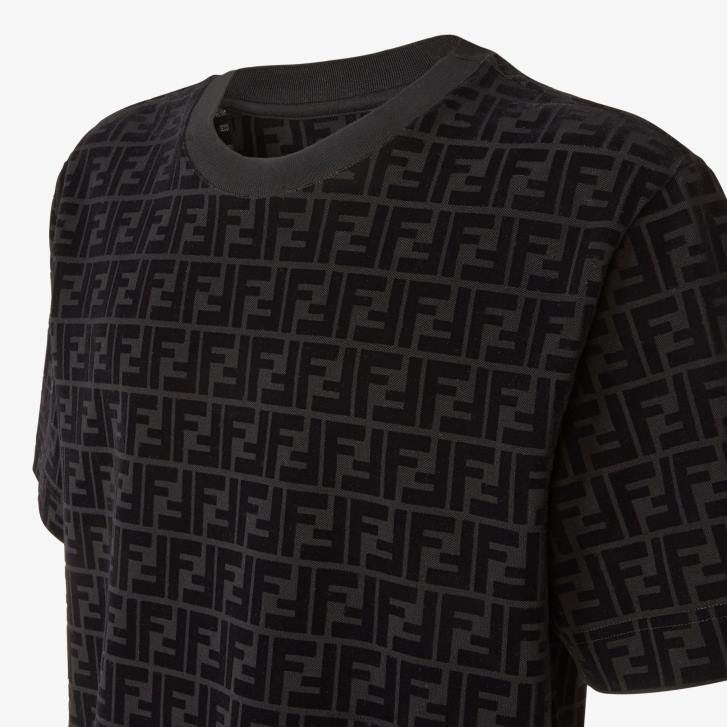 Men Apparel Fendi HP0B1988 T-Shirt In Pique Black