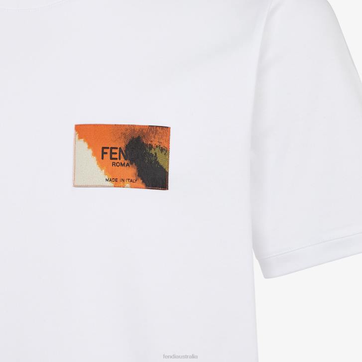 Men Apparel Fendi HP0B2006 Jersey T-Shirt White