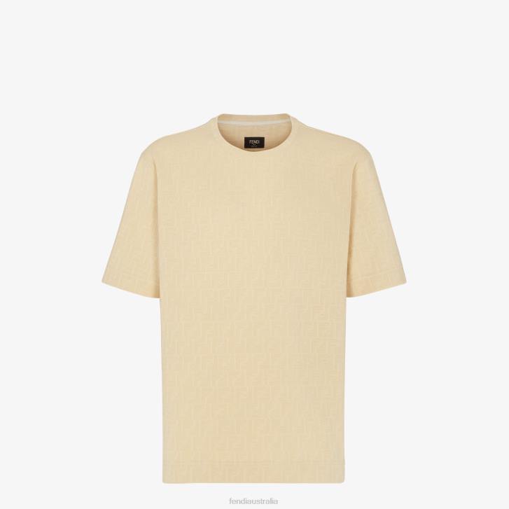 Men Apparel Fendi HP0B2012 Jersey T-Shirt Beige