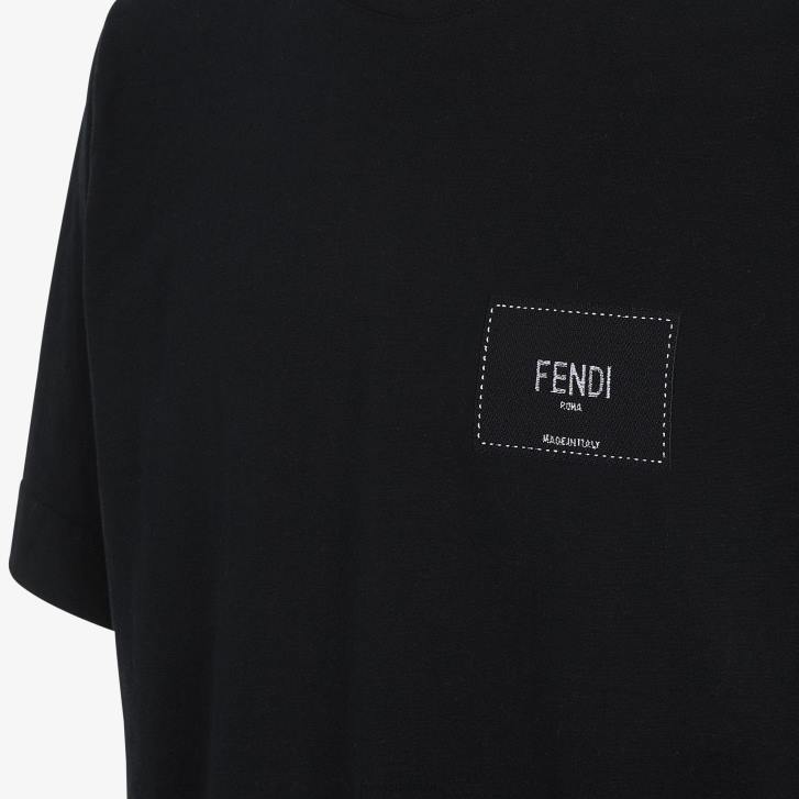 Men Apparel Fendi HP0B2059 Jersey T-Shirt Black