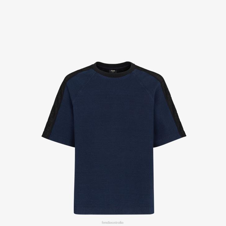 Men Apparel Fendi HP0B2077 Jersey T-Shirt Blue