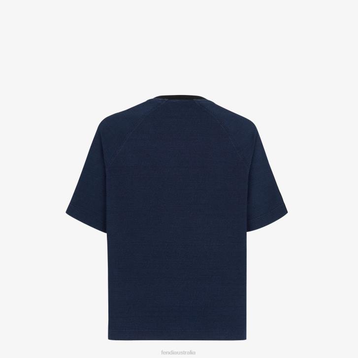 Men Apparel Fendi HP0B2077 Jersey T-Shirt Blue