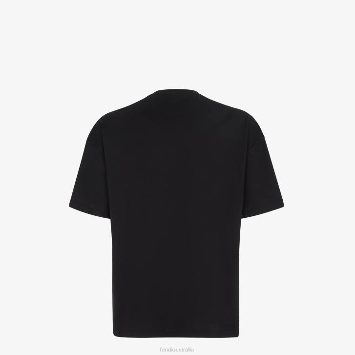 Men Apparel Fendi HP0B2150 Jersey T-Shirt Black