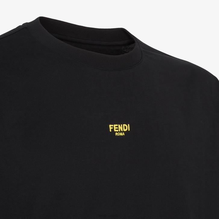 Men Apparel Fendi HP0B2150 Jersey T-Shirt Black