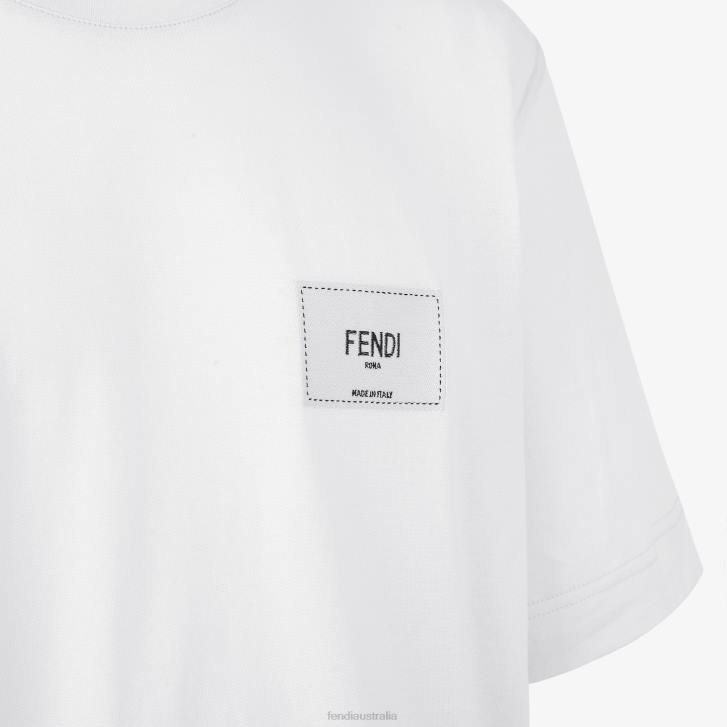 Men Apparel Fendi HP0B2204 Jersey T-Shirt White