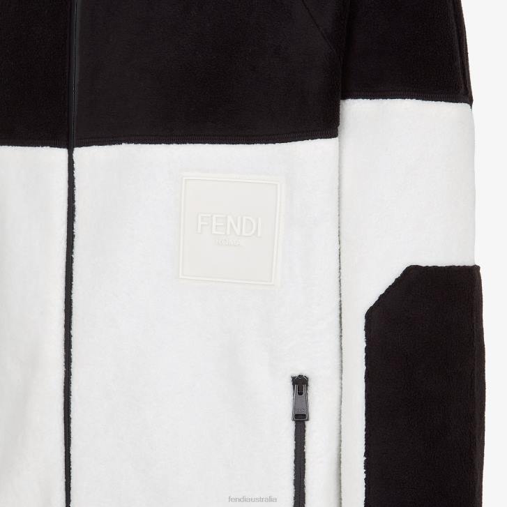 Men Apparel Fendi HP0B2105 Fleece Sweatshirt White