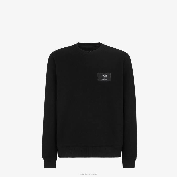 Men Apparel Fendi HP0B2141 Cotton Sweatshirt Black