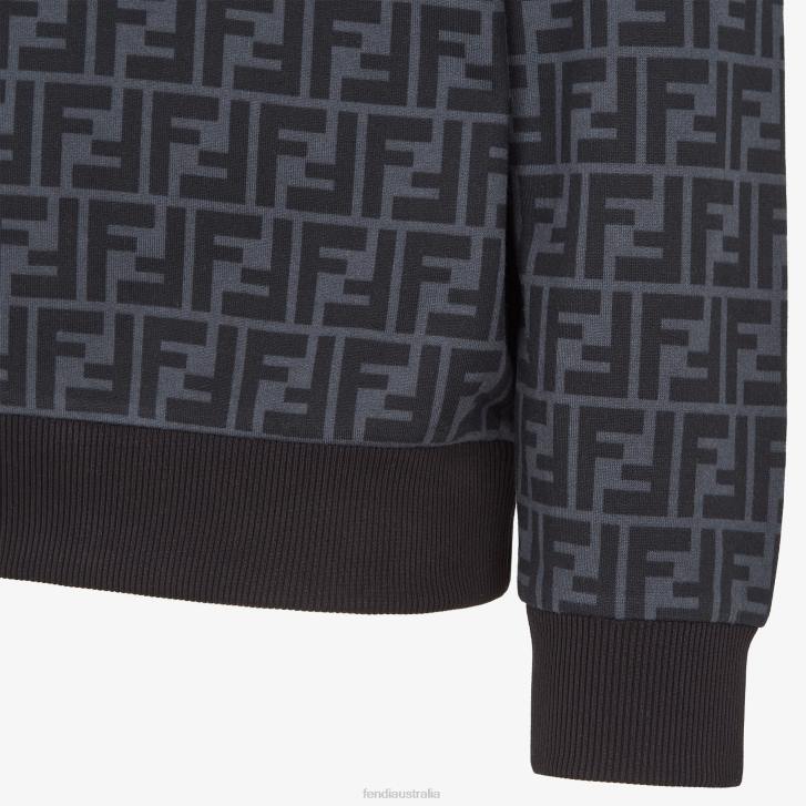 Men Apparel Fendi HP0B2196 Cotton Sweatshirt Black