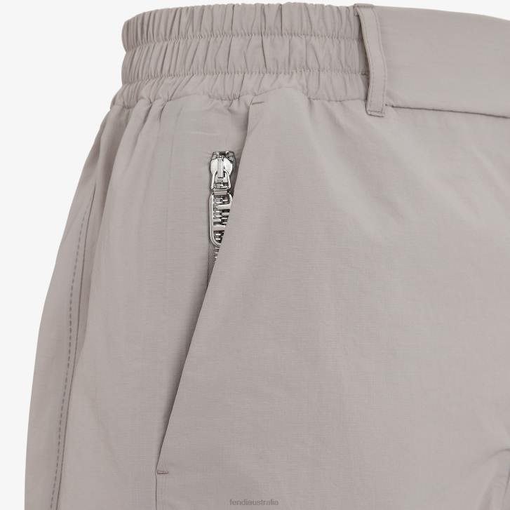 Men Apparel Fendi HP0B1927 Linen Trousers Gray