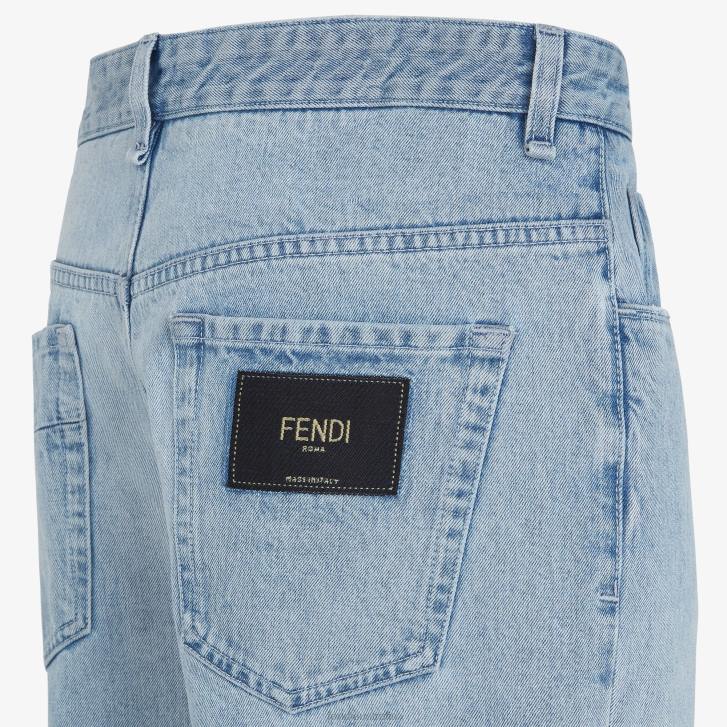 Men Apparel Fendi HP0B1949 Denim Jeans Blue