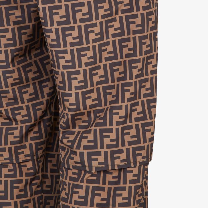 Men Apparel Fendi HP0B1993 Nylon Pants Brown