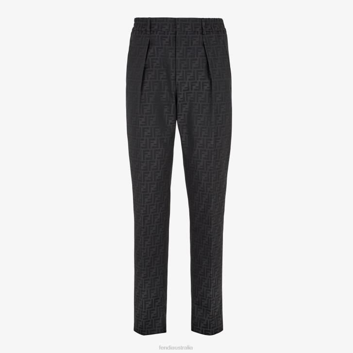 Men Apparel Fendi HP0B1995 Fabric Pants Black