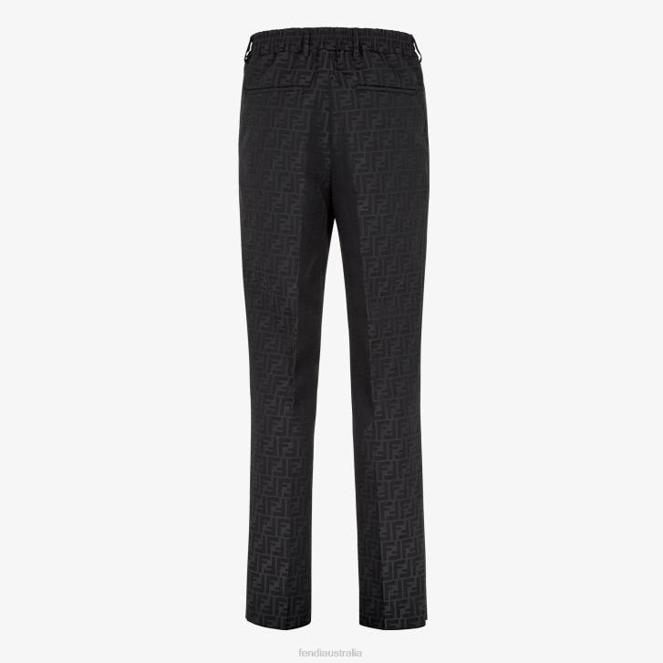 Men Apparel Fendi HP0B1995 Fabric Pants Black