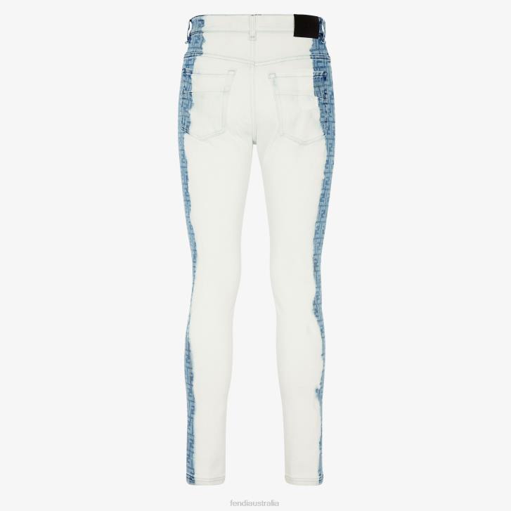 Men Apparel Fendi HP0B2074 Denim Jeans White