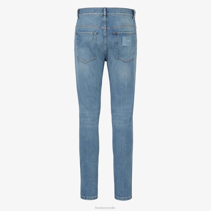 Men Apparel Fendi HP0B2079 Denim Jeans Blue