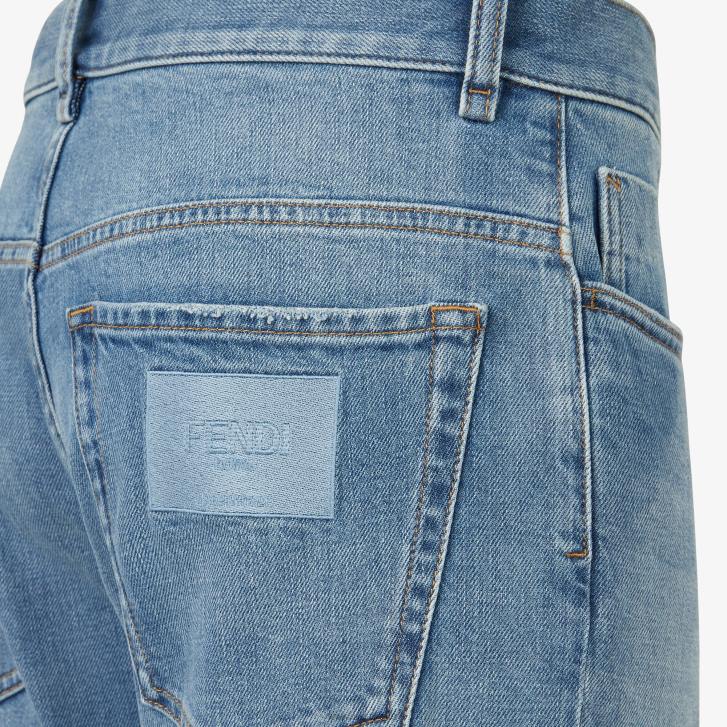 Men Apparel Fendi HP0B2079 Denim Jeans Blue