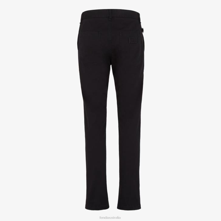 Men Apparel Fendi HP0B2089 Gabardine Pants Black