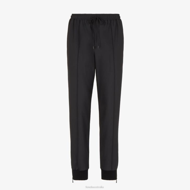 Men Apparel Fendi HP0B2091 Wool Pants Black