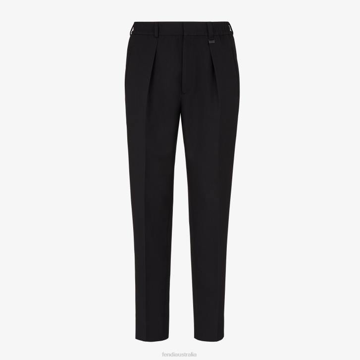 Men Apparel Fendi HP0B2115 Wool Pants Black