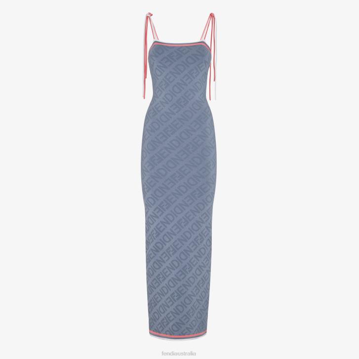 Women Apparel Fendi HP0B1018 Viscose Dress Blue