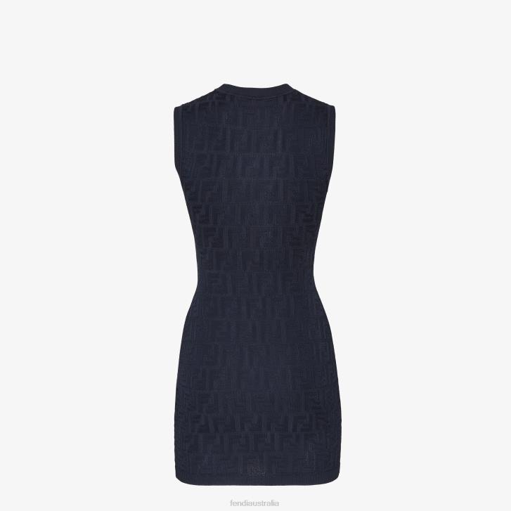 Women Apparel Fendi HP0B1079 Knit Dress Blue